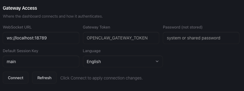 Configure OpenClaw Gateway Access